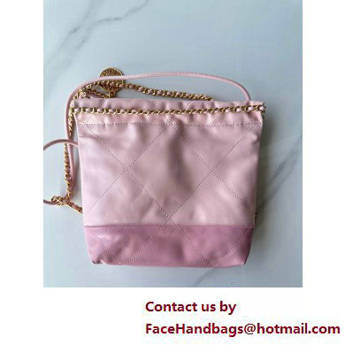 Chanel Shiny Calfskin Patchwork & Gold-Tone Metal CHANEL 22 Mini Handbag AS3980 Light Pink & Light Purple - Click Image to Close